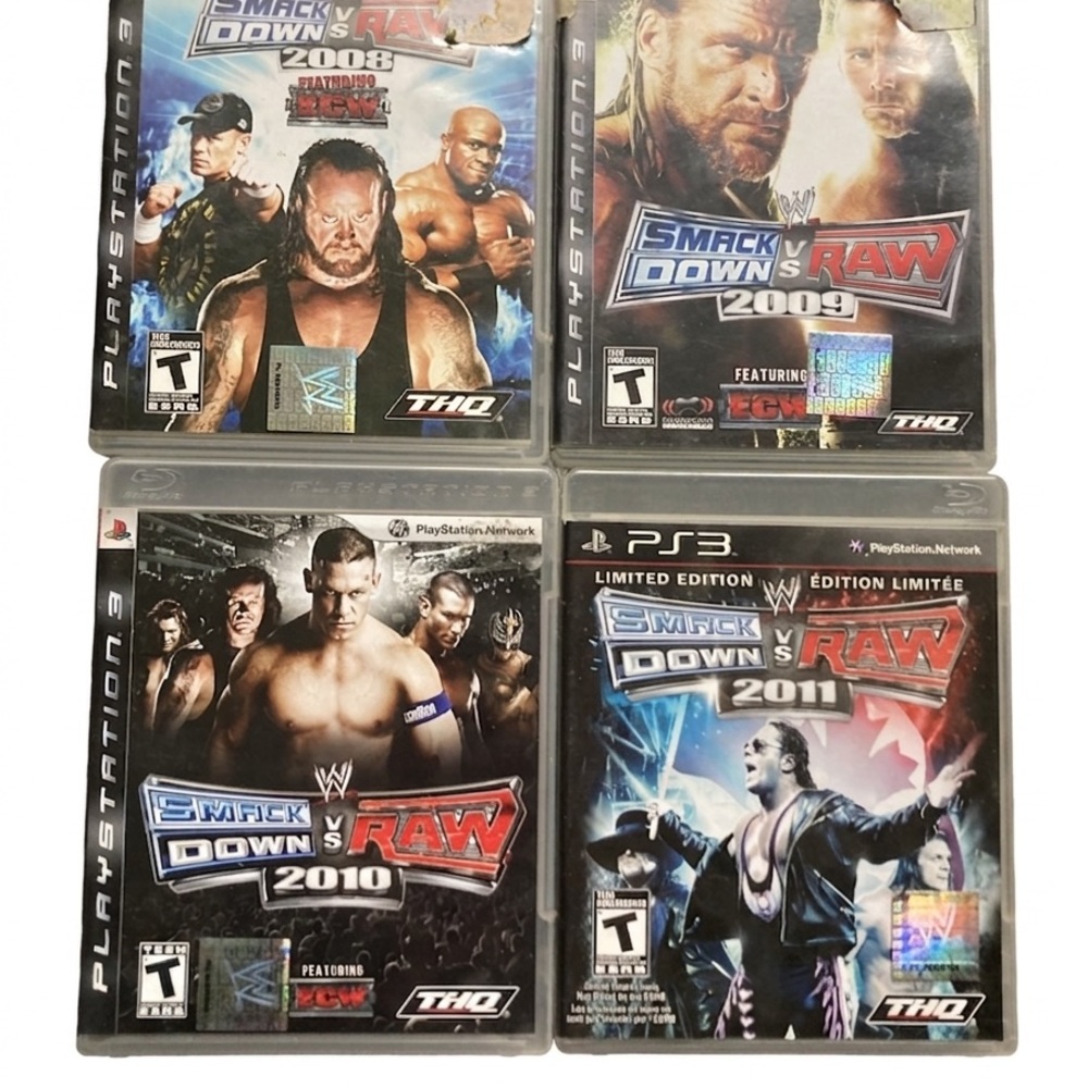 PlayStation 3 WWE SmackDown vs Raw 2008 2009 2010 2011 Bundle